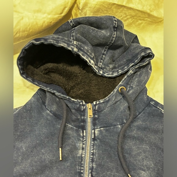 Oxygen Size Medium denim mix jacket with hood - Picture 5 of 6